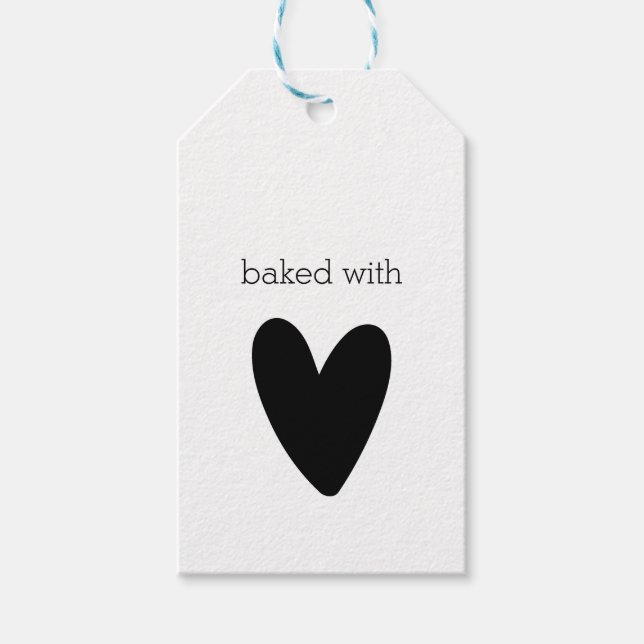 Etiqueta Para Presente Cozido com o amor personalizado (Frente)