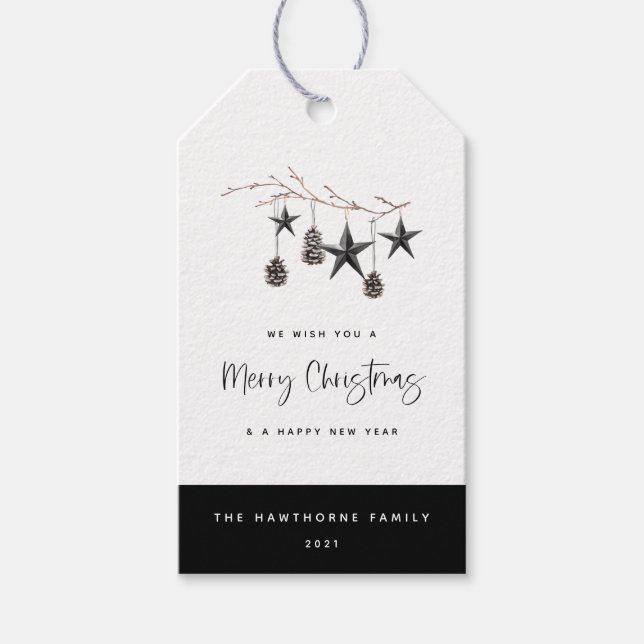 Etiqueta Para Presente Cozy Nature Christmas (Frente)