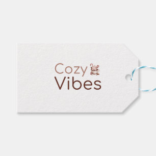 Etiqueta Para Presente Cozy Vibes, Design de Férias Quentes
