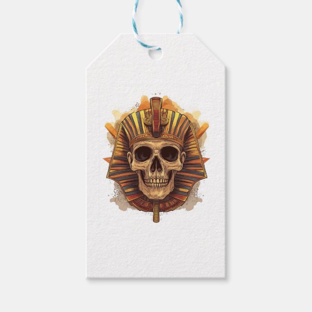 Etiqueta Para Presente Crânio do Faraó (Frente)