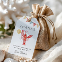Crawfish Birthday Party Favor Tags