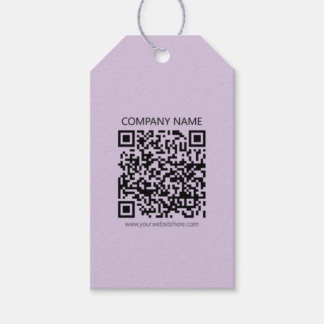 Etiqueta Para Presente Create a QR Code | Pale Lavender Violet (Frente)