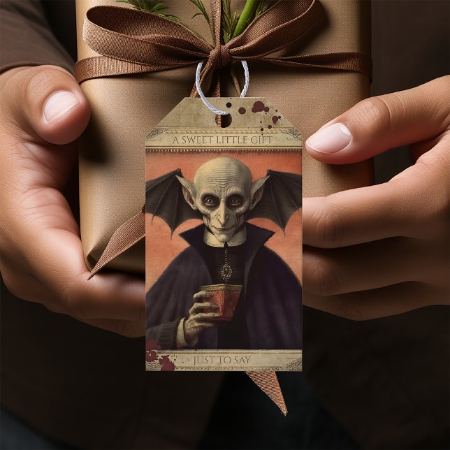 Etiqueta Para Presente Creepy Dracula Halloween Favor (Criador carregado)