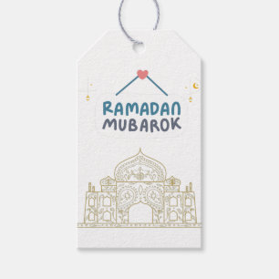 Etiqueta Para Presente Crescente Islâmico Ramadan Kareem - Arte Tipográfi