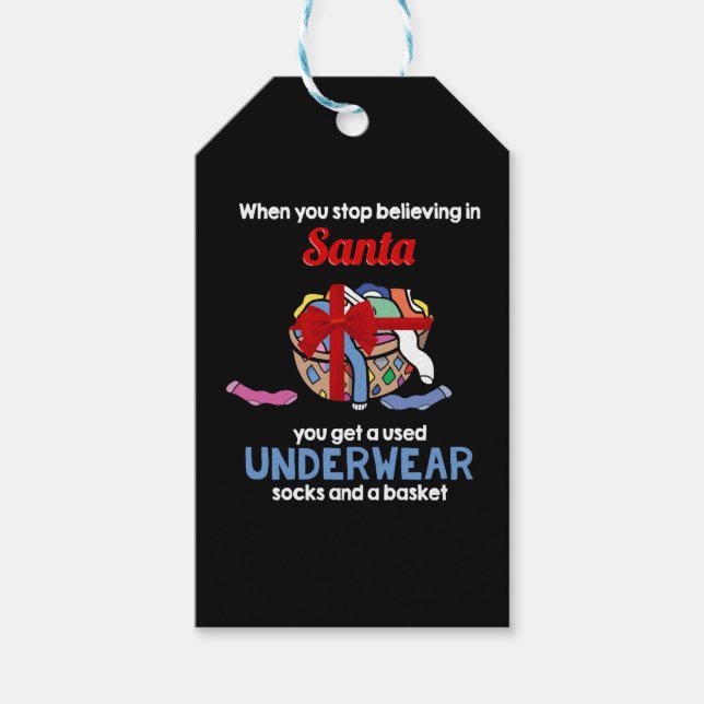 Etiqueta Para Presente Crianças de Natal da Meias Santa Claus (Frente)