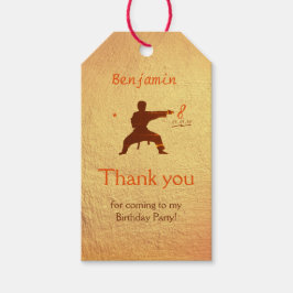 Etiqueta Para Presente Crianças modernas Artes marciais Karate Aniversári