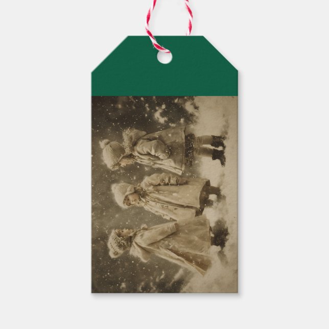 Etiqueta Para Presente Crianças no inverno (Frente)