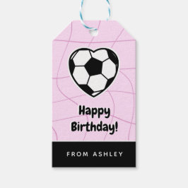 Etiqueta Para Presente Crianças Soccer Coração Formar Nascidas Meninas No