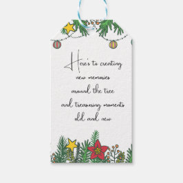 Etiqueta Para Presente Criando Memórias Em Torno Da Árvore