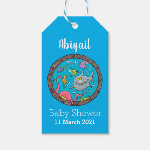 Etiqueta Para Presente Criaturas marinhas engraçadas desenhando desenhos