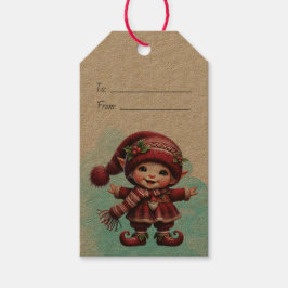 Etiqueta Para Presente Crie o seu próprio Gnomo de Natais vintages dançan