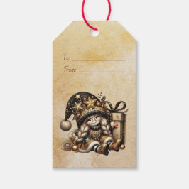 Etiqueta Para Presente Crie o Seu Próprio Presente Mágico de Natal Gnomo