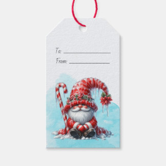 Etiqueta Para Presente Crie Seu Próprio Gnome de Natal Alegre de Hortelã-