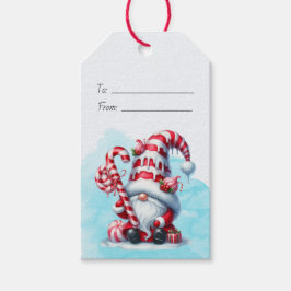 Etiqueta Para Presente Crie Seu Próprio Gnome de Natal com Bastão de Doce