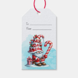 Etiqueta Para Presente Crie Seu Próprio Gnome de Natal com Bengala Doce