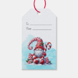 Etiqueta Para Presente Crie Seu Próprio Gnome de Natal de Hortelã-Pimenta
