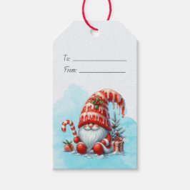 Etiqueta Para Presente Crie Seu Próprio Gnome de Natal de Peppermint para