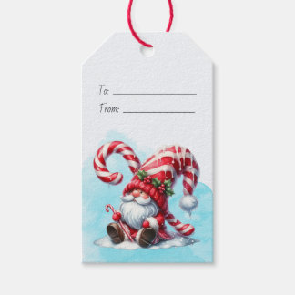 Etiqueta Para Presente Crie Seu Próprio Gnome de Natal Sonhador de Hortel