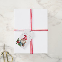 Etiqueta Para Presente Crie Seu Próprio Gnome de Natal Vermelho Fofo