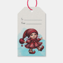 Etiqueta Para Presente Crie Seu Próprio Gnome de Natal Vintage Andante
