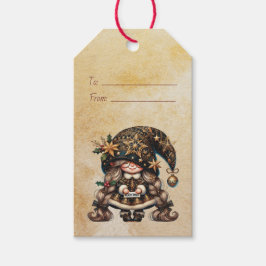 Etiqueta Para Presente Crie Seu Próprio Gnome Mágico Feliz de Natal