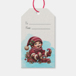 Etiqueta Para Presente Crie Seu Próprio Gnomo de Natal com Estilo Vintage