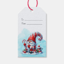 Etiqueta Para Presente Crie Seu Próprio Gnomo de Natal de Peppermint Gela