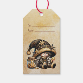 Etiqueta Para Presente Crie seu próprio Gnomo de Natal mágico, Cookie Jar