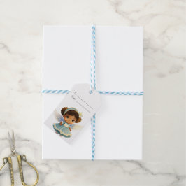 Etiqueta Para Presente Crie Sua Própria Garota Angelical Afro-Americana