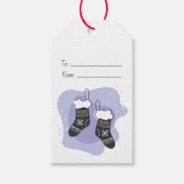 Etiqueta Para Presente Crie suas Próprias Meias Roxas de Natal