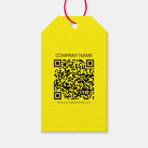 Etiqueta Para Presente Crie um Código QR Facilmente Visto Amarelo Preto