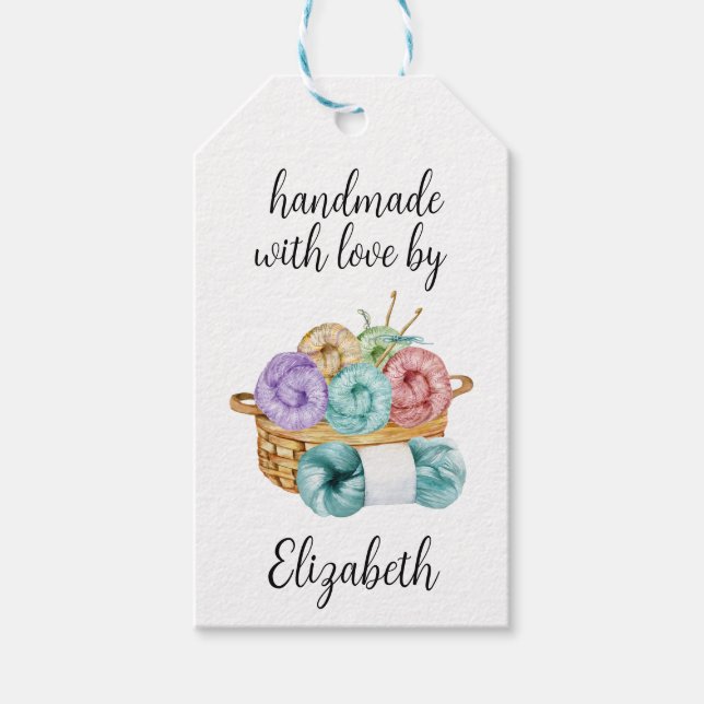 Etiqueta Para Presente Croché Feito Com Amor (Frente)