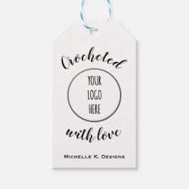 Etiqueta Para Presente Crochet Compre seu logotipo / Artesanatos de cuida