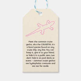 Etiqueta Para Presente CRUISETIKI! Gecko Cruzeiro Comum Rosa