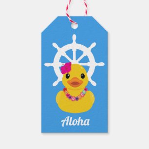 Etiqueta Para Presente Cruzeiro Havaiano Aloha Caça ao Pato Patozinho Pat