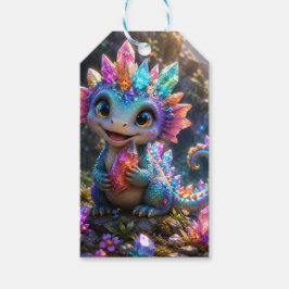 Etiqueta Para Presente Crystal Sprout – Arte Fantasia de Dragão de Crista