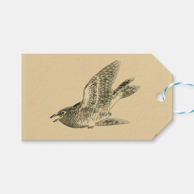 Etiqueta Para Presente Cuckoo (Arte Japonesa) (por Kono Bairei) (Frente (horizontal))