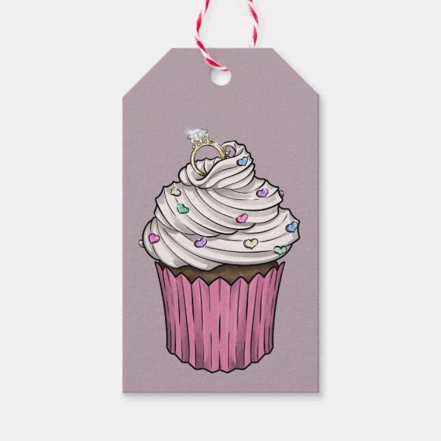 Etiqueta Para Presente Cupcake de proposta doce (Frente)