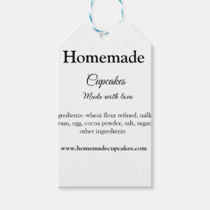 Etiqueta Para Presente Cupcakes caseiros feitos com amor adicionar texto
