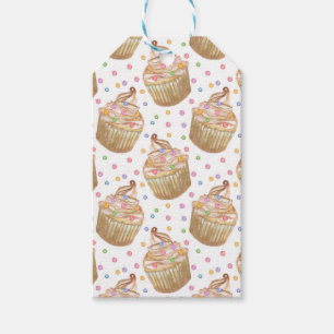 Etiqueta Para Presente Cupcakes de aquarela