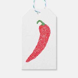 Etiqueta Para Presente Curly Chili Pepper