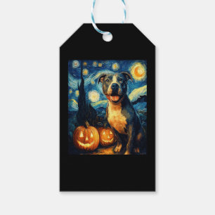 Etiqueta Para Presente Custa Americana Staffordshire Terrier Dog Hallowee
