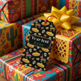 Etiqueta Para Presente Custom Mexican Fiesta & Día de Muertos 