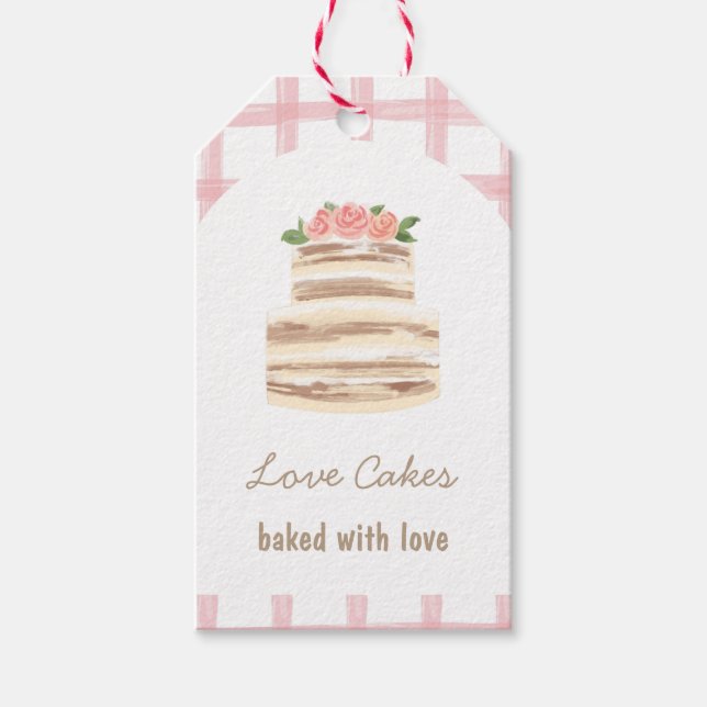 Etiqueta Para Presente Custom Name Wedding Cake Business (Frente)