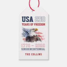 Etiqueta Para Presente Custom USA Patriotic America's 250th Anniversary