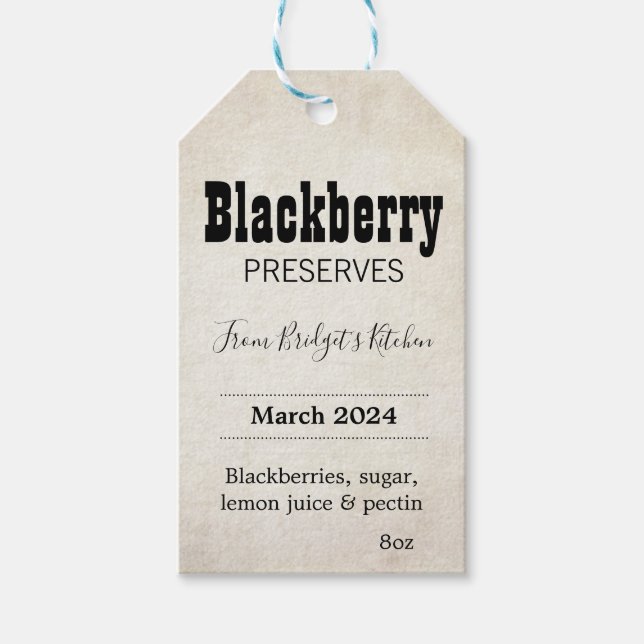 Etiqueta Para Presente Customizable Preserves BL_04sq Square Sticker (Frente)