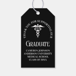Etiqueta Para Presente Customized Black Medical School Graduation Party