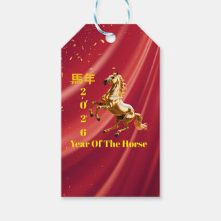 Etiqueta Para Presente Customized Red & Gold Festive Chinese New Year 