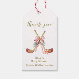 Etiqueta Para Presente Cute All Stars Bow Floral Hockey Girl Baby Shower