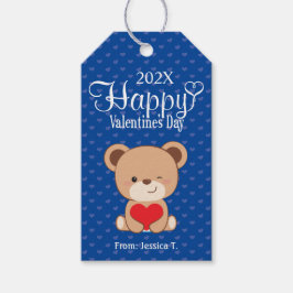 Etiqueta Para Presente Cute Bear Feliz Tag de Presente de Dia dos Namorad